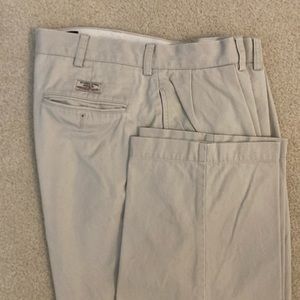Men’s Ralph Lauren Andrew style pants.  Pleats.  No cuffs.